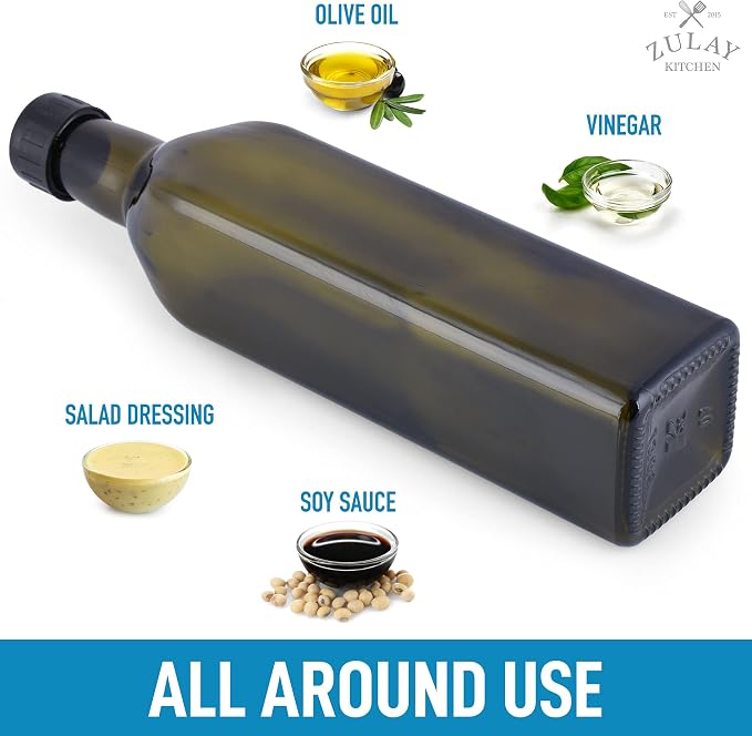Zulay Kitchen (2 pack 17oz Olive Oil Dispenser Bottle - Image 5