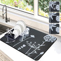 Dish Drying Mat for Kitchen Counter, Hide Stain Anti Absorbent for Kitchen by Etomiel