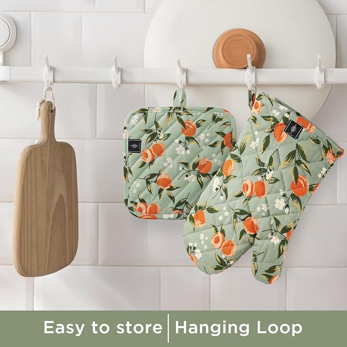 BONTHEE Oven Gloves Heat Resistant Potholder Set Oven Gloves - Image 4