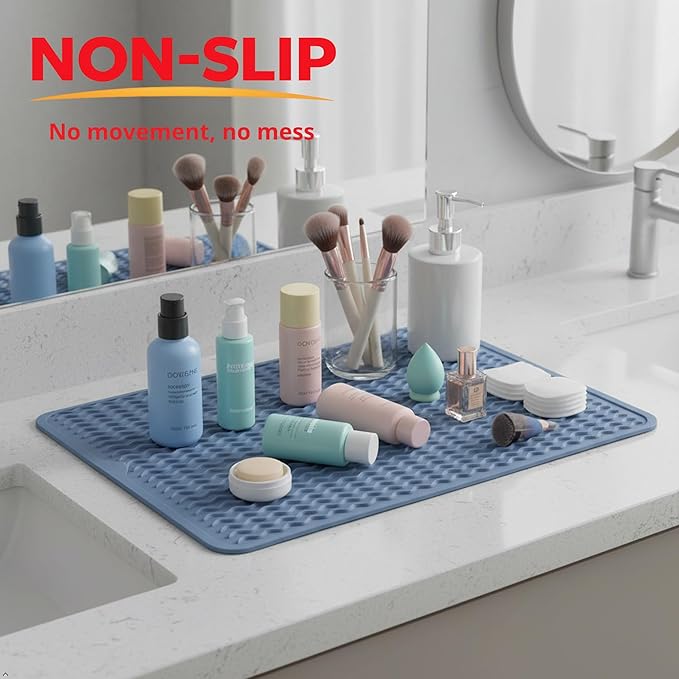 Silicone Drying Mat 16 × 12 – Royal Blue Non-Slip Sink Mat - Image 6