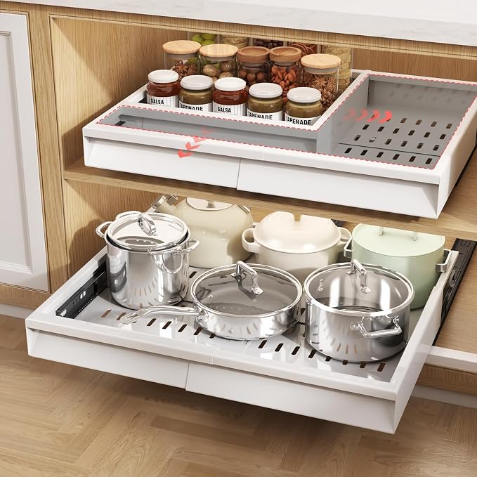 Seinloes 2 Pack Pull Out Cabinet Organizer by Seinloes