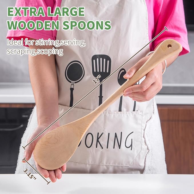 Wooden Cooking Spoon Extra Large Wooden Spoons - Image 4