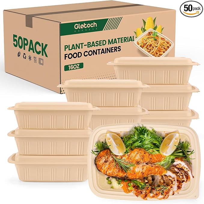 100 Piece Meal Prep Containers by GlotochExpress