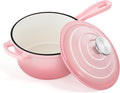 2 Quart Sauce Pan with Lid, Leonyo Small Cooking Pots, Enameled Cast Iron by Leonyo