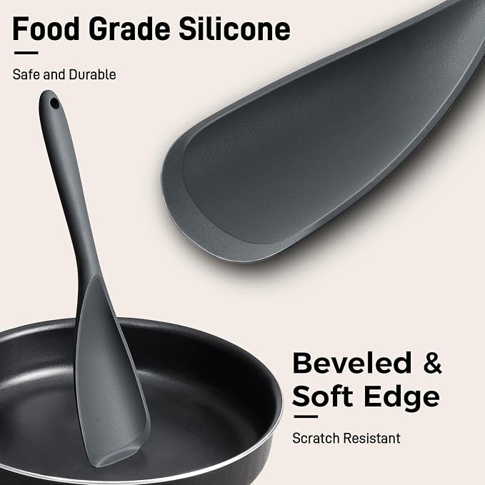 3 PACK Silicone Cooking Spatula Spoons - Image 9
