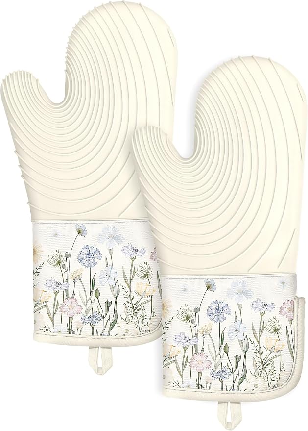 Slohif Long Silicone Oven Mitts Heat Resistant by Slohif