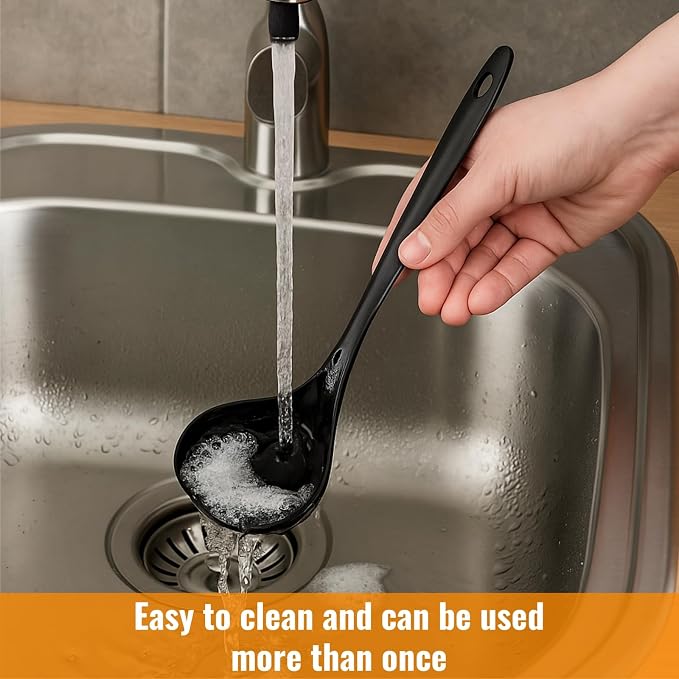 40 Pack Plastic Ladle Spoons, 1.5 Oz Solid Durable Disposable Serving Spoons - Image 4