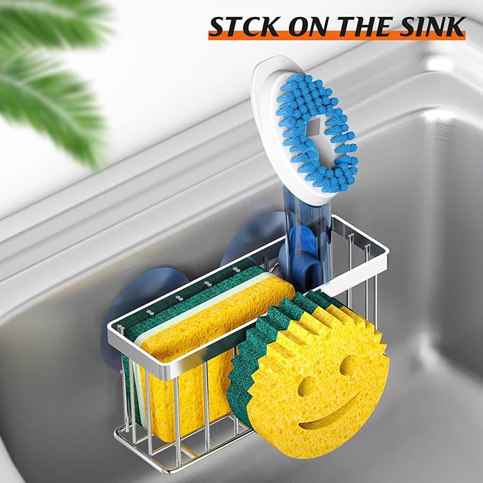 MURLONG Sponge Holder Smiley Face, Sink Caddy - Image 5