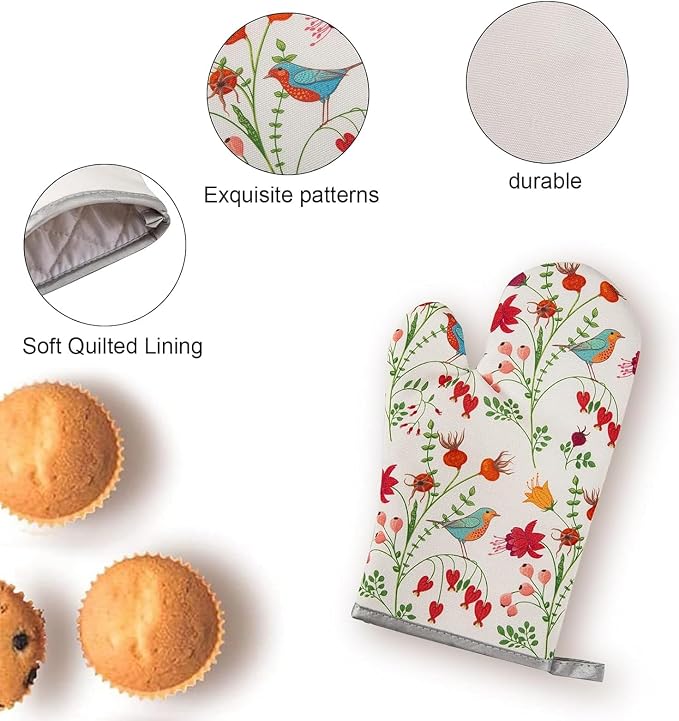 5 Pcs Kitchen Stuff, Kitchen Oven Mitts and Pot Holders Sets - Image 4