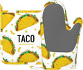 Taco Time Heat-Resistant Oven Mitts and Pot Holder Kitchen Non-Slip Silicone by Unknown