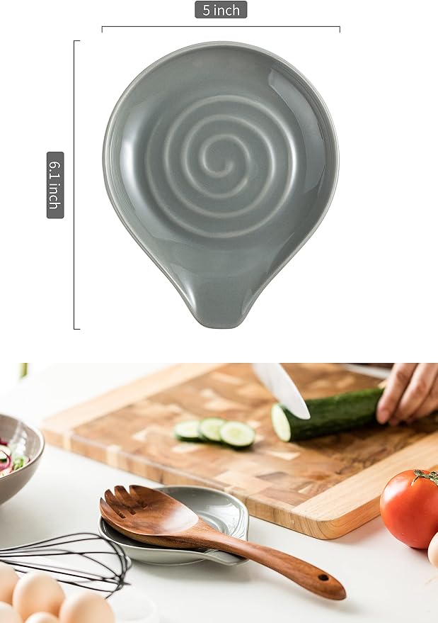LAUCHUH Spoon Rest, 5 inch Spoon Holder - Image 3