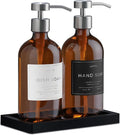 Glass Soap Dispenser Set of 2 by Unknown