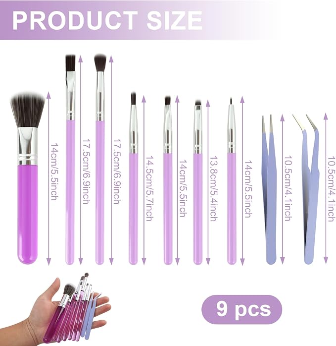 9 Pcs Baking Brush Set, Chocolate Candy Making Supplies Jelly Decorating Tools - Image 2