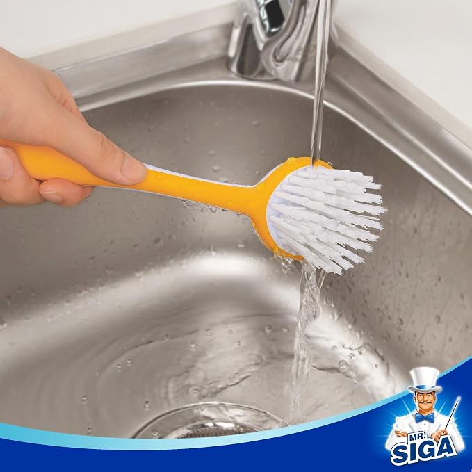 MR.SIGA Round Dish Brush, Size: Dia 5.5 x 25cm - Image 6