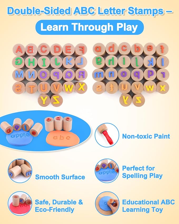 Wooden Dough Tools Kit for Kids, Dough Accessories - Image 3