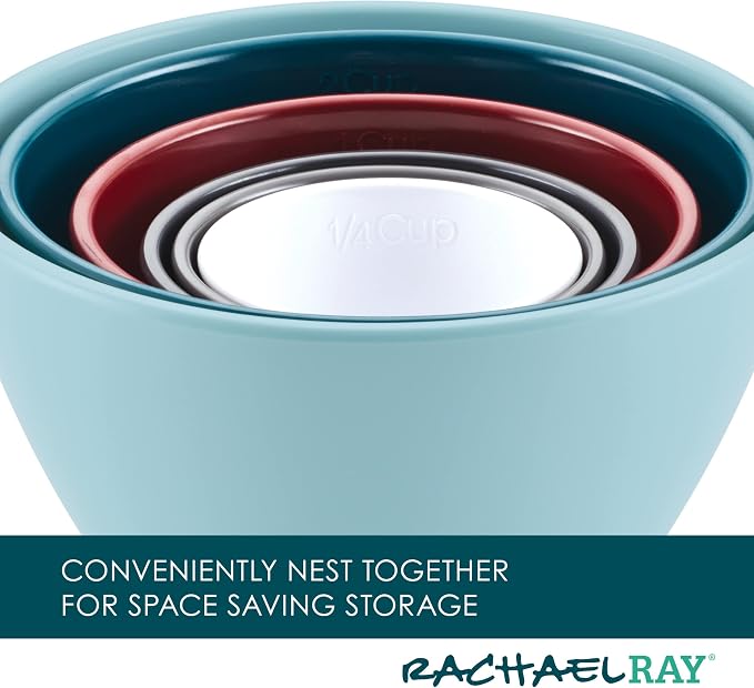 Rachael Ray Tools and Gadgets Nesting/Stackable Measuring Cups Set, 6 Piece - Image 4
