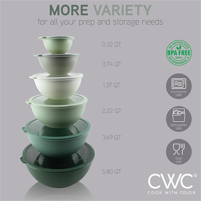 COOK WITH COLOR Mixing Bowls with Lids - Image 3