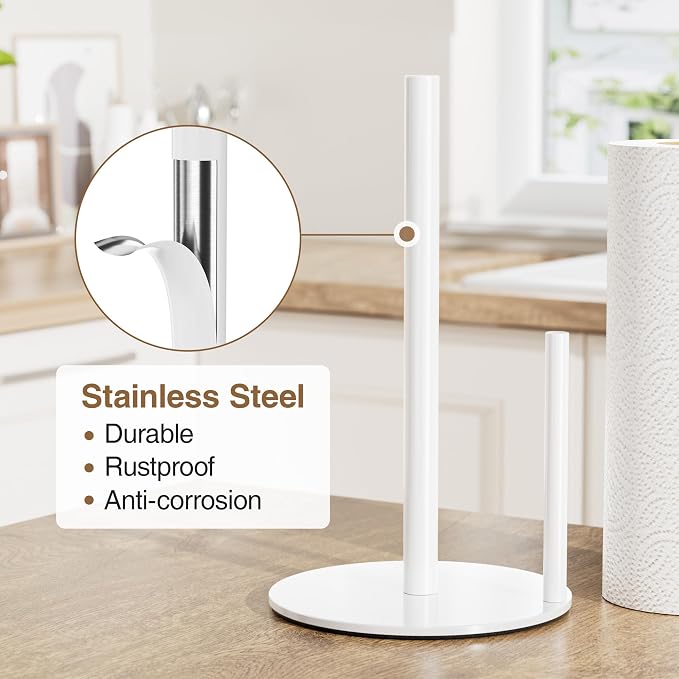 Paper Towel Holder White Kitchen Roll Holder, Paper Towel Holder - Image 4