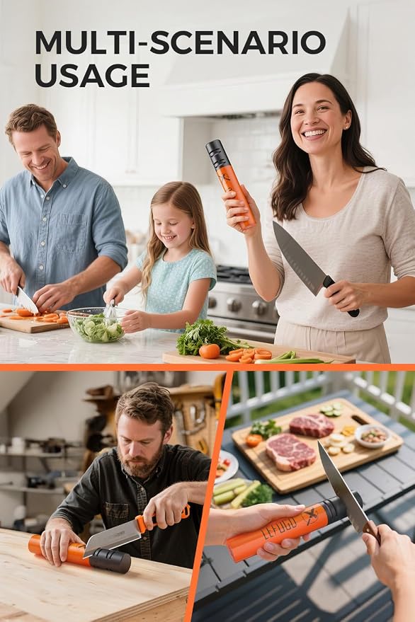 Electric Knife Sharpener, 3 Speed Max 7000RPM Handheld Sharpener - Image 6