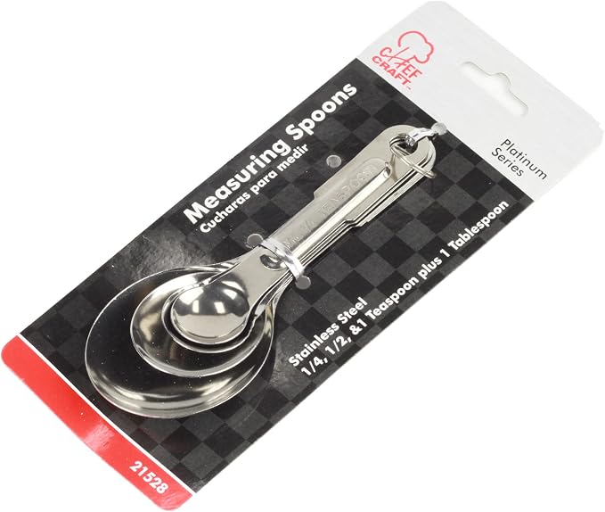 Measuring Spoons, 4 Piece Set, Stainless Steel - Image 2