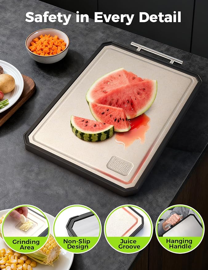 Titanium Cutting Board for Kitchen, Double Sided Non Toxic Titanium Cutting - Image 3