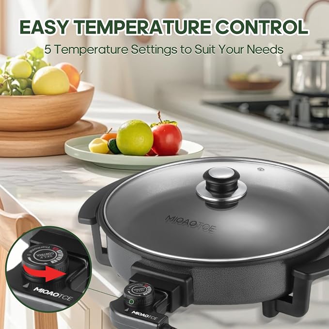 12" Round Electric Skillet - Image 5
