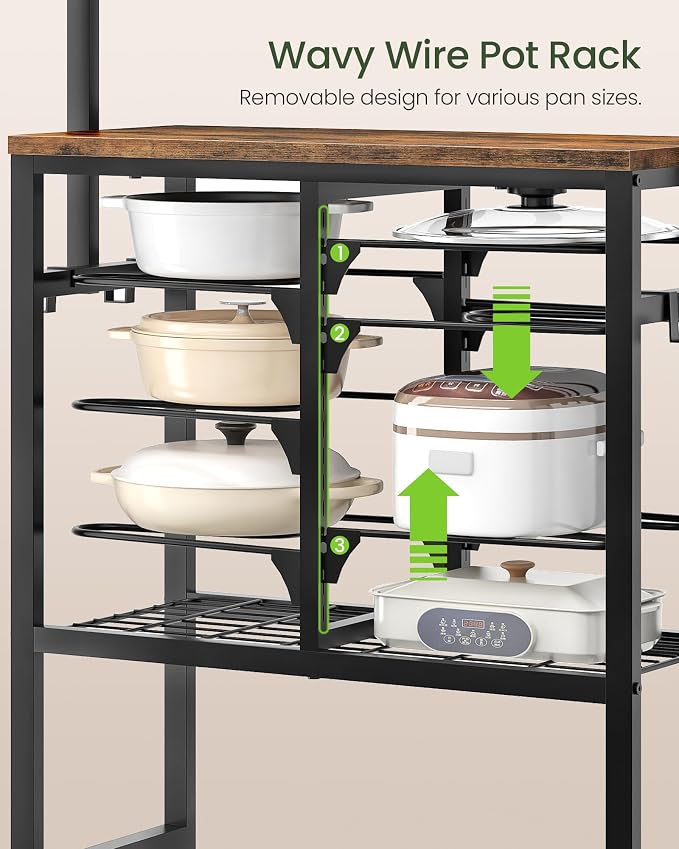 CHOEZON Pots and Pans Organizer Rack, Kitchen Bakers Rack, Kitchen Island Table - Image 7