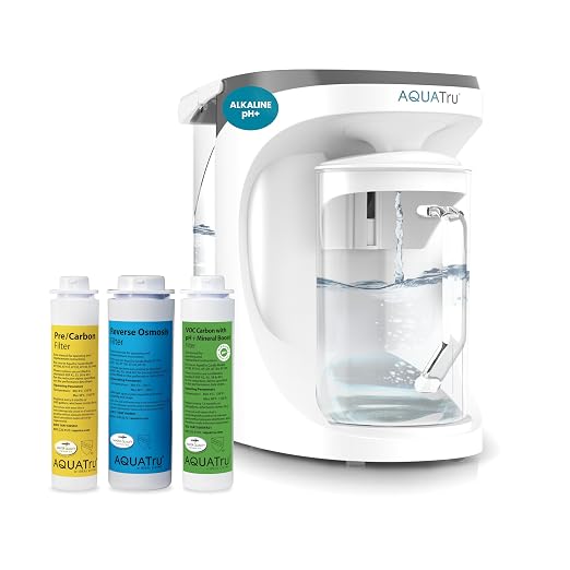 AquaTru Carafe Alkaline Countertop Water Purifier | Certified 4-Stage RO System by AQUATRU