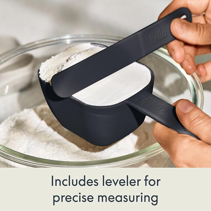 bella 9-Piece Nested Measuring Cups & Spoons Set, 4 Cups, 4 spoons, 1 Leveler - Image 7