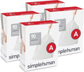 simplehuman Code A Custom Fit Drawstring Trash Bags in Dispenser Packs by Simplehuman
