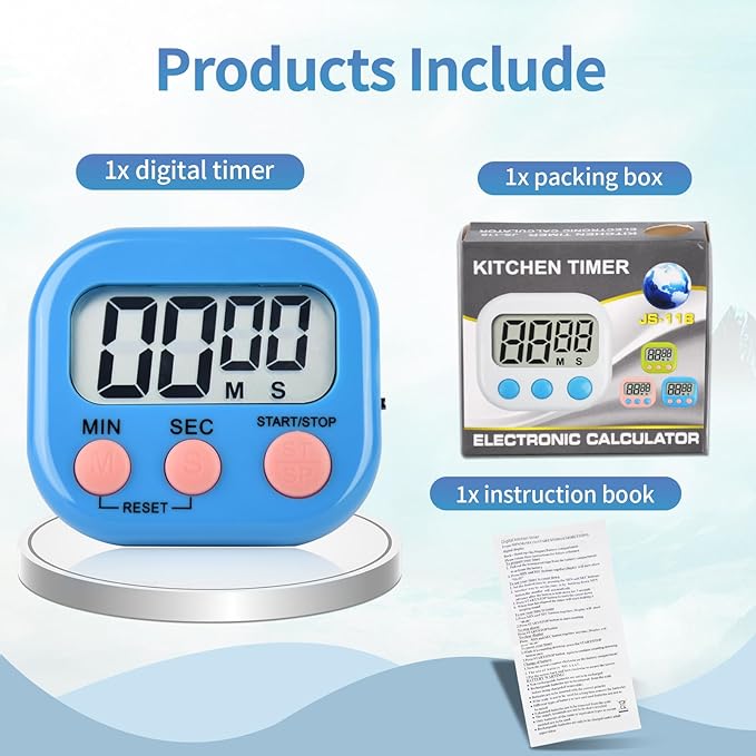24 Pack Digital Kitchen Timer Magnetic Digital Timer - Image 3