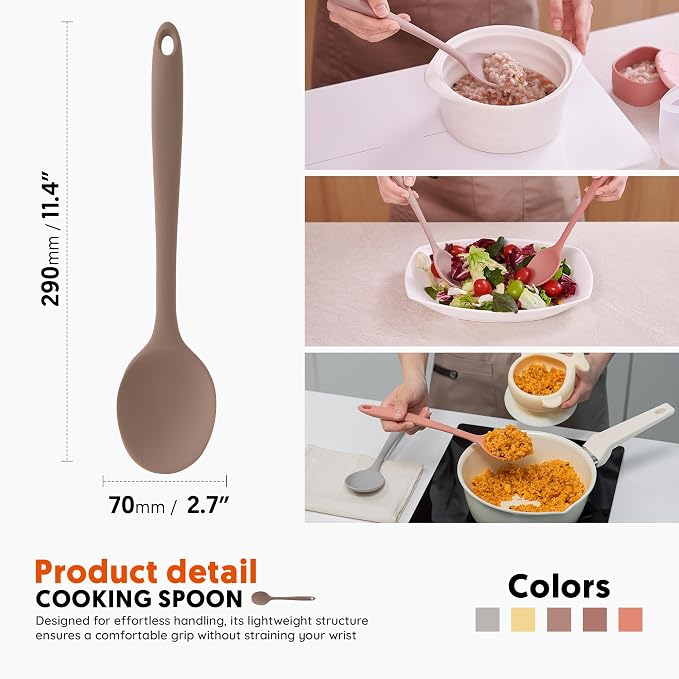 Multi Platinum Silicone Cooking Spoon - Image 2