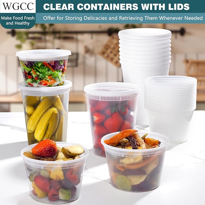 WGCC Deli Containers with Lids 48 Sets- Disposable Soup Containers with Lids - Image 5