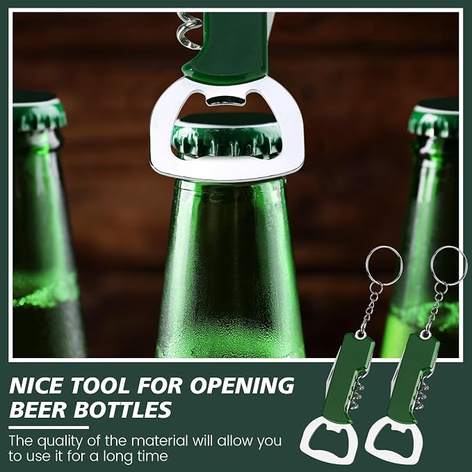 Ziliny 24 Pcs Bottle Opener Keychain Bulk Wine Bottle Beer Opener Keychain - Image 5