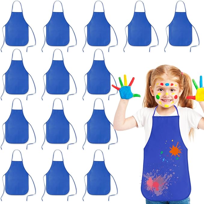 KUUQA 16/24/30/36/40Pcs Kids Apron Painting Aprons by KUUQA