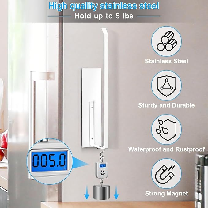 Magnetic Paper Towel Holder for Fridge, Toilet Paper Roll Holder Magnetic Paper - Image 4