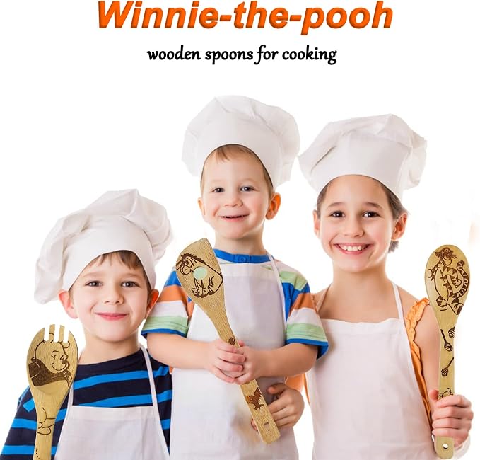 5 Cartoon Wooden Spoons for Cooking - Image 2