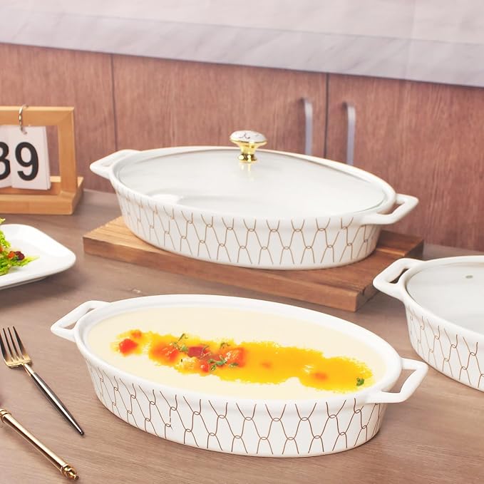 12" x 8" Ceramic Oval Casserole Dish - Image 4