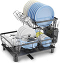 Small 2 Tier Dish Drying Rack, Space Saving Dish Racks by BULIJUJU