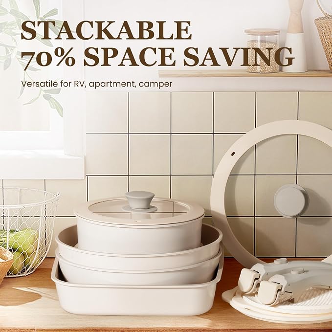 KIKCOIN Nonstick Pots and Pans Set - Image 7