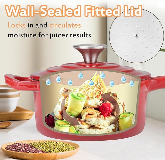 Enameled Cast Iron Sauce Pan, 1 Quart Enameled Saucepan - Image 3
