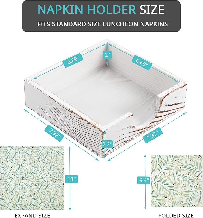 Napkin Holder for Table, Flat Napkin Holder for Luncheon, Napkin Holders for - Image 2