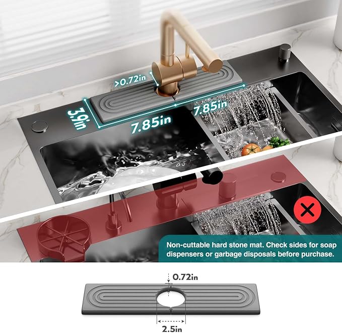 Eormoe Kitchen Sink Faucet Mat - Image 2