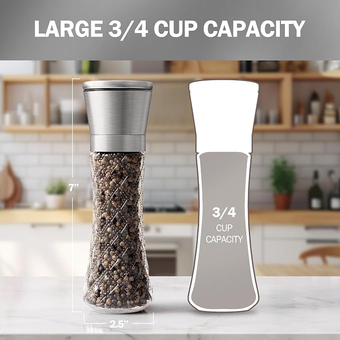 HOME EC Original Stainless Steel Salt or Pepper Grinder 1pk - Image 2