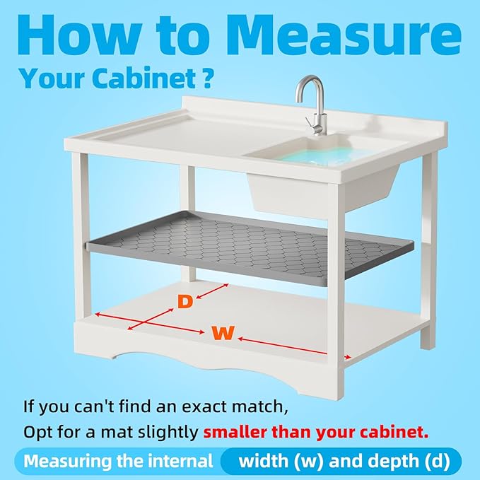 Winisok Silicone Under Sink Mat 40" x 19", Kitchen Essentials and Gadgets - Image 6