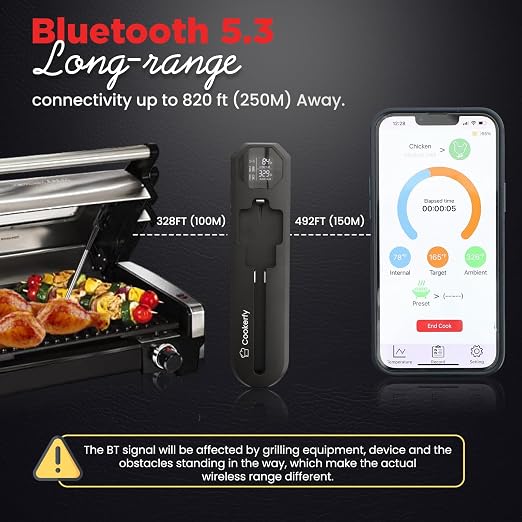 Meat Thermometer Digital Wireless –IP67 Waterproof, 48h Battery Life, Grill - Image 4