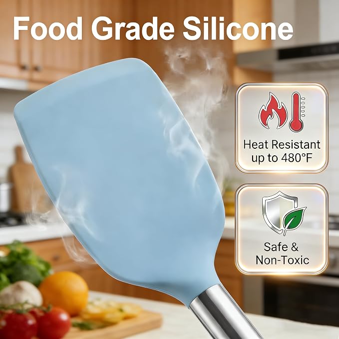 Vayvnt 4PCS Kitchen Utensils Set, Heat Resistant Silicone Utensils Set - Image 5