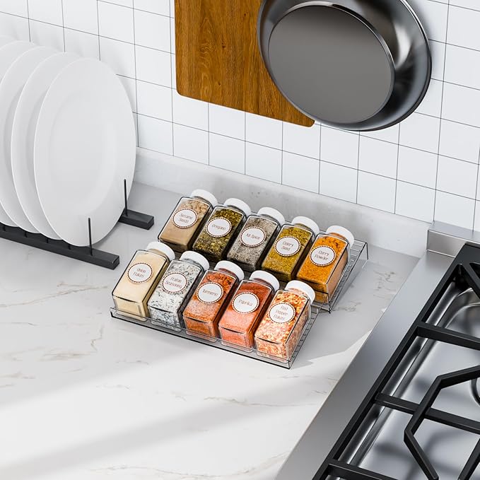 Yieach 8 Pack Adjustable Narrow Spice Rack - Image 9