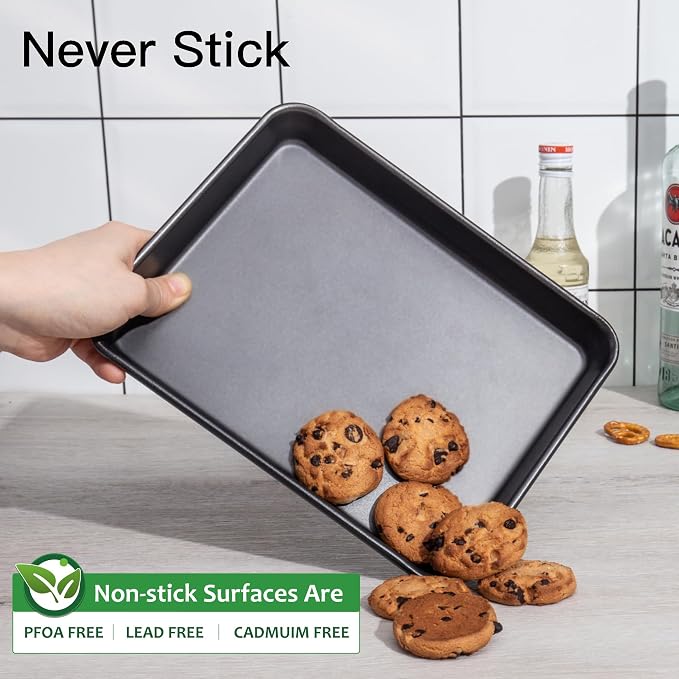 HONGBAKE 2 Pack 9.7X7.5" Toaster Oven Pans - Image 5