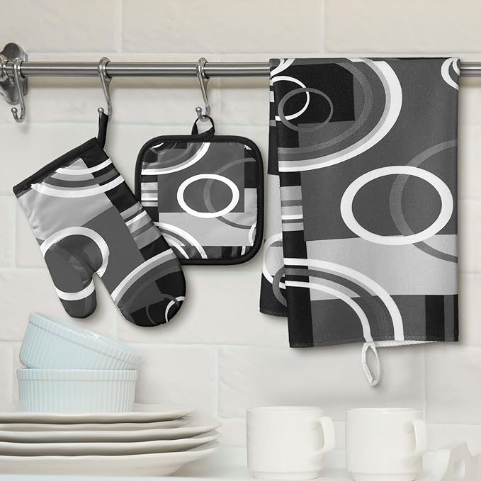 Jingmore 6 Pcs Kitchen Decor Set Accessorie Farmhouse Kitchen Towels Pot - Image 2